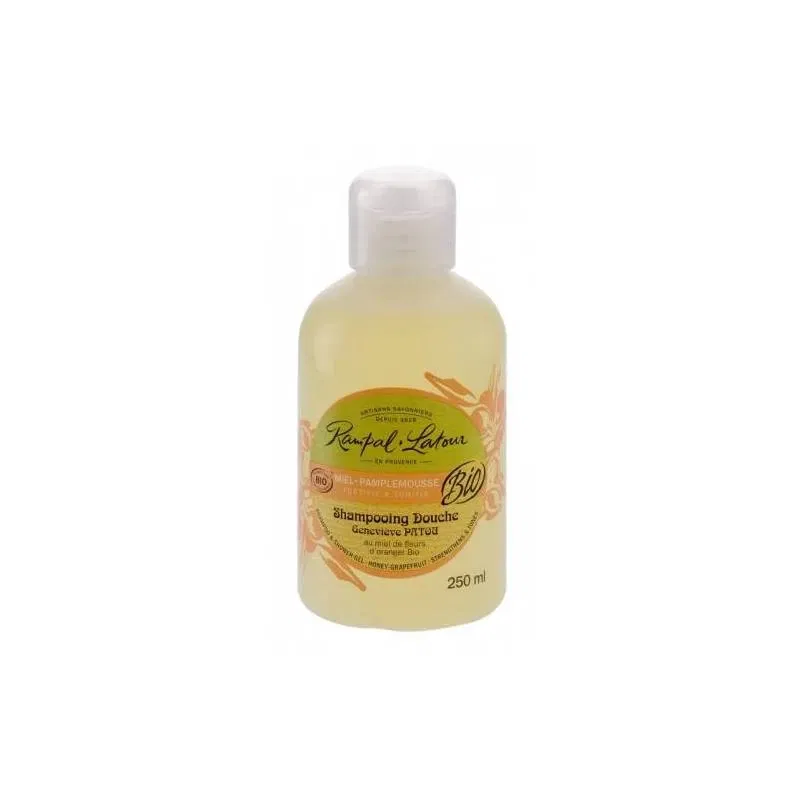 Gel de dus si sampon cu miere si grapefruit bio 250ml - Rampal Latour