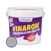 Tencuiala decorativa siliconica Vinarom R15 Policolor, aspect praf de piatra, granulatie 1.5-2 mm, interior/exterior, piatra rau, 25 kg