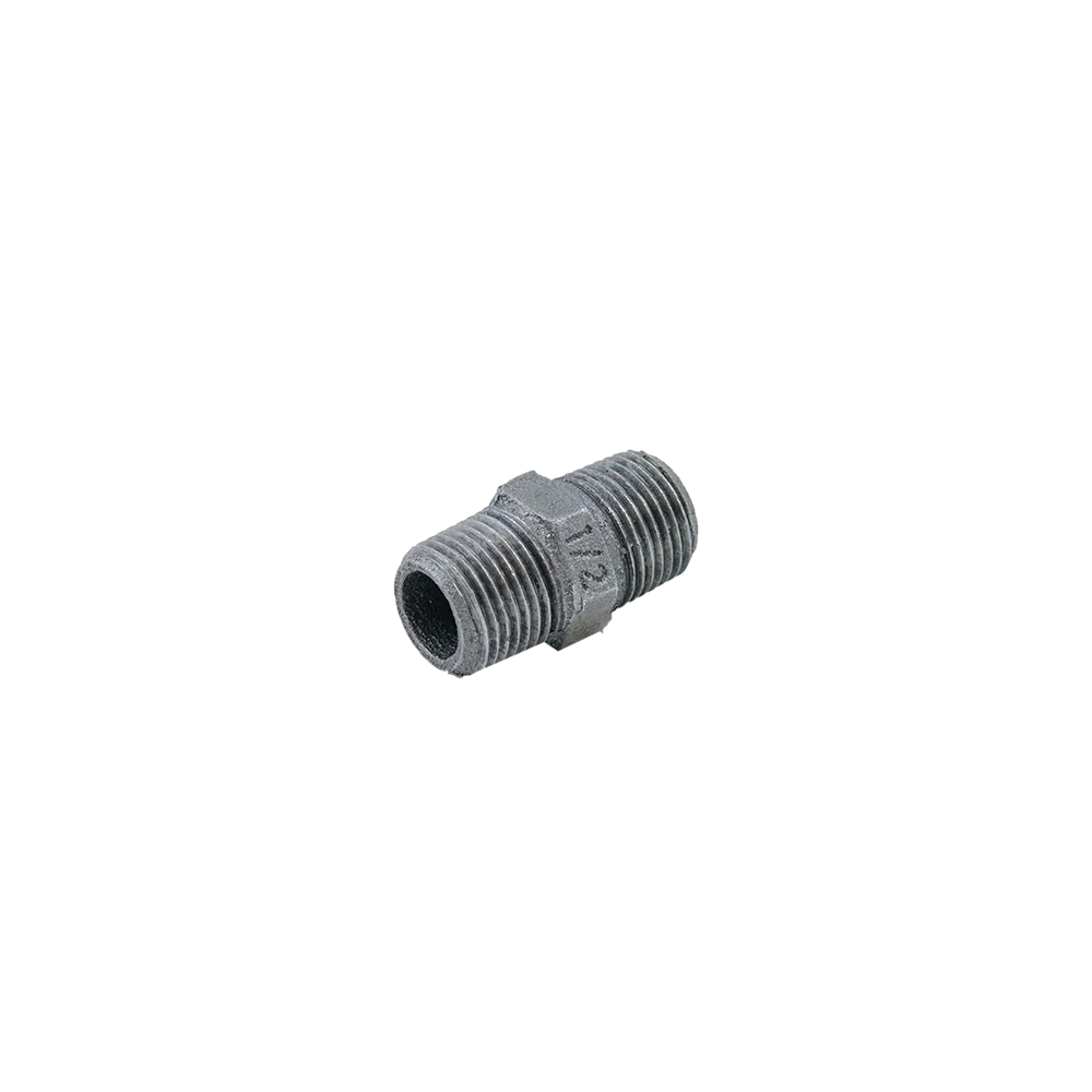 Niplu, fonta, negru, 1/2 inch
