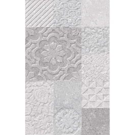 Faianta decorativa Kai Ceramics Greco, gri deschis, finisaj estetic in relief, mat, grosime 0,8 cm, 25 x 40 cm