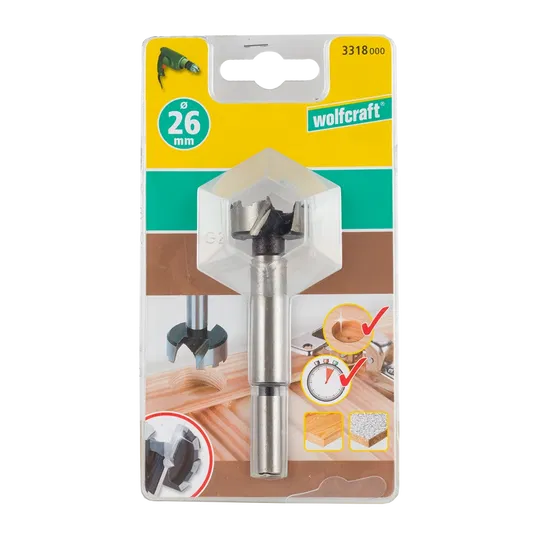 Freza pentru balamale Wolfcraft, 26 x 90 mm