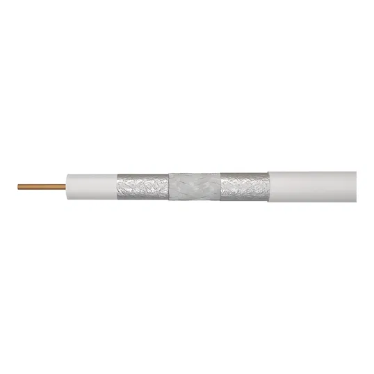 Cablu coaxial Emos CB113 LSZH, 1 conductor, diametru 1.13 mm, alb, 250 m