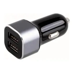 Incarcator Auto Clip Sonic TEA181D, 2 porturi USB (Argintiu)