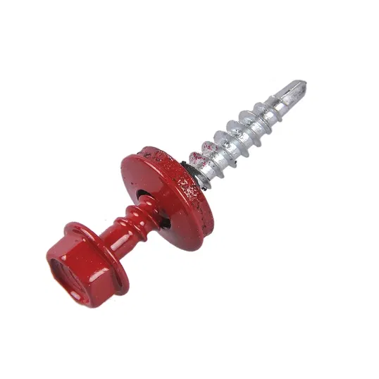 Surub autoforant pentru tigla metalica, rosu RAL 3011, 4.8 x 25 mm