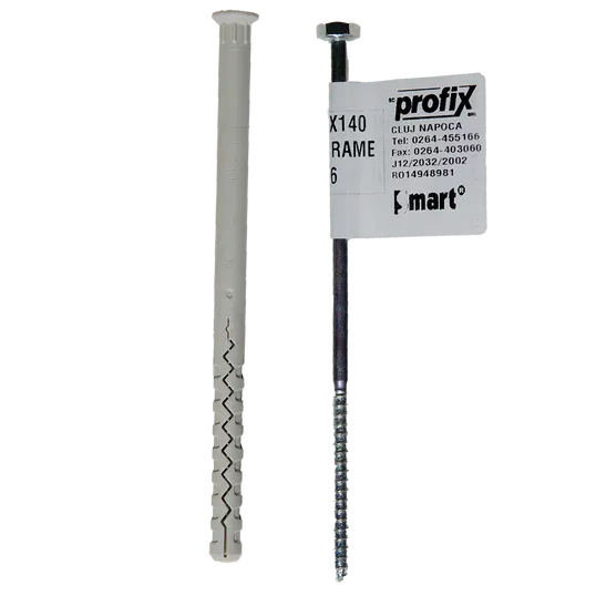 Diblu universal din nylon, surub hexagonal, 8 x 140 mm