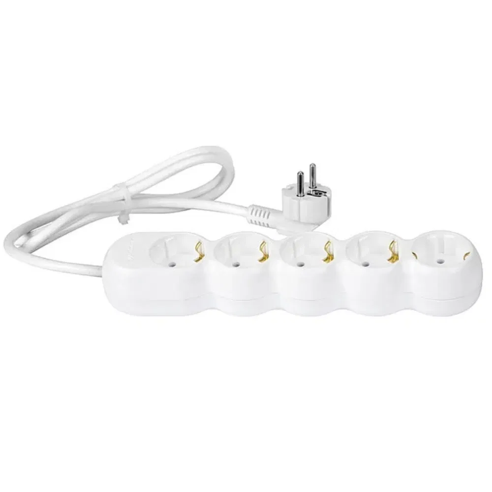 Prelungitor cu contact de protectie Wconn, alb, 5 prize, 3 m