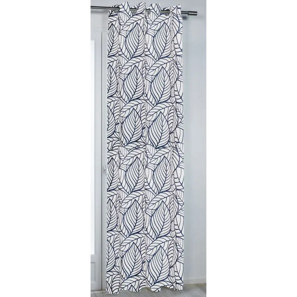 Draperie Pierre Rocle Teck bleu 140, 100% poliester, gri/albastru, l 140 cm, H 260 cm