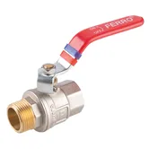 Robinet cu bila Ferro KFP11, filet interior-exterior, alama, maner levier, 1/2