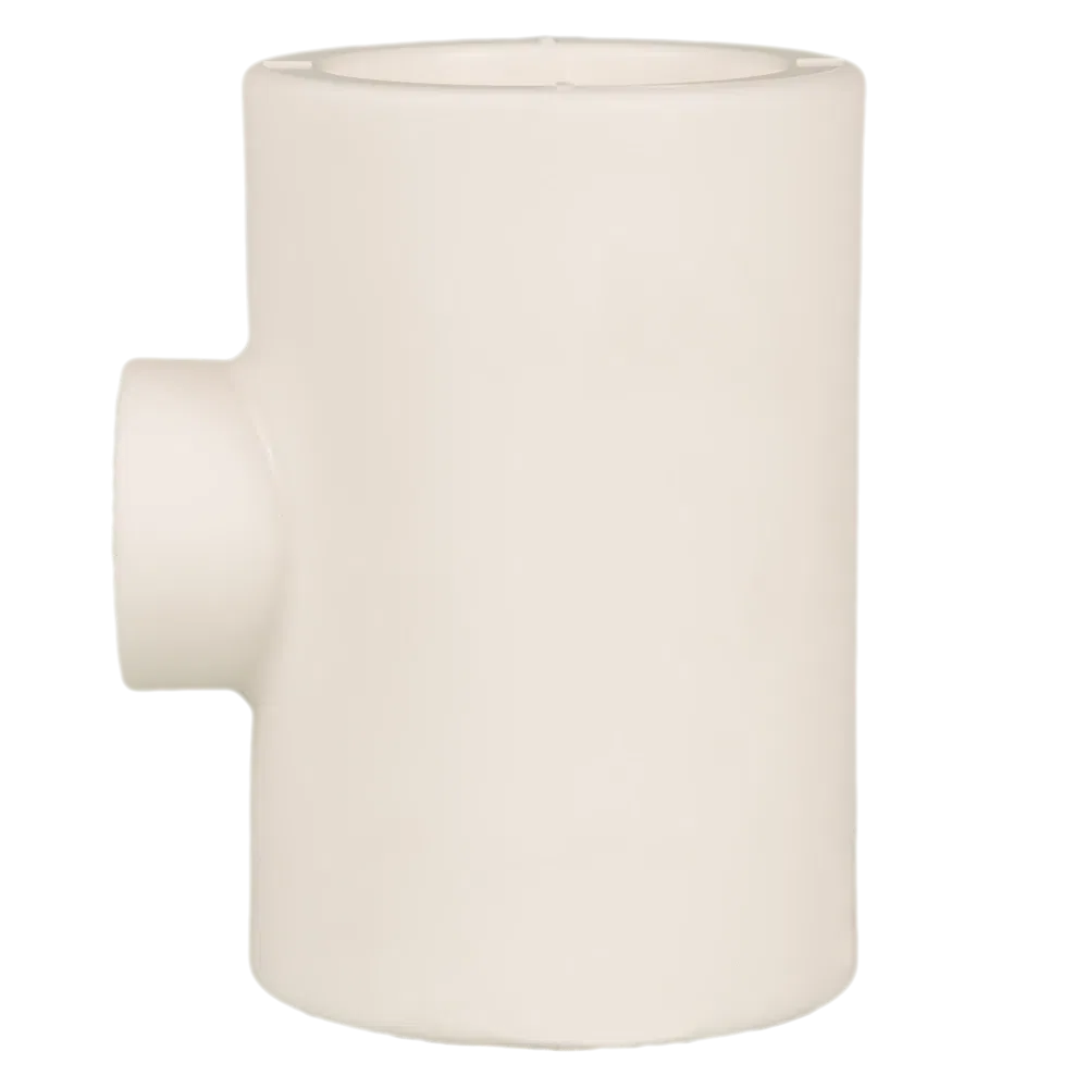 Teu redus PPR 50 mm Vesbo, 25 x 50 mm, filet interior, alb