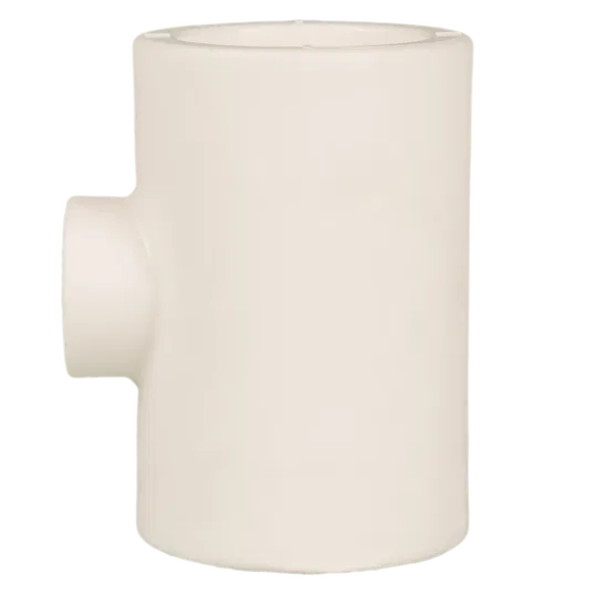 Teu redus PPR 50 mm Vesbo, 25 x 50 mm, filet interior, alb