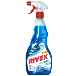 Solutie geamuri Rivex, clear, fresh, cu pulverizator, 750 ml