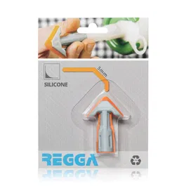 Aplicator silicon Regga, portocaliu, concav, 5 mm