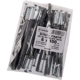 Diblu rapid Y cu surub, 6 x 100 mm, 25 buc/punga