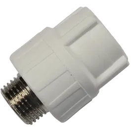 Mufa PPR 20 mm Formul, 1/2, filet exterior, alb