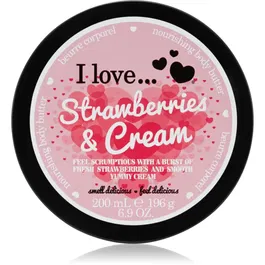 I Love Strawberries & Cream unt pentru corp 200 ml