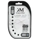 Cablu Kruger&Matz KM0337 USB Tata -USB Tata, 3.0, 1 m