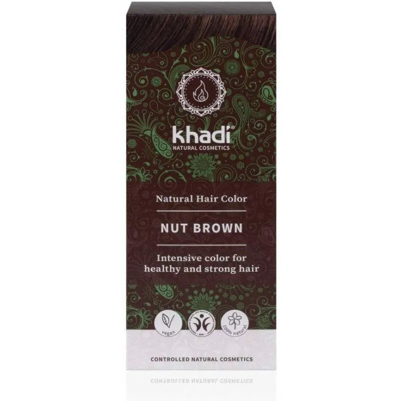 Henna Saten Nuca - Vopsea de par naturala 100g - Khadi
