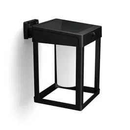 Aplica exterior Philips Camill, LED,cu senzor, 1.4 W, plastic, patrat, negru