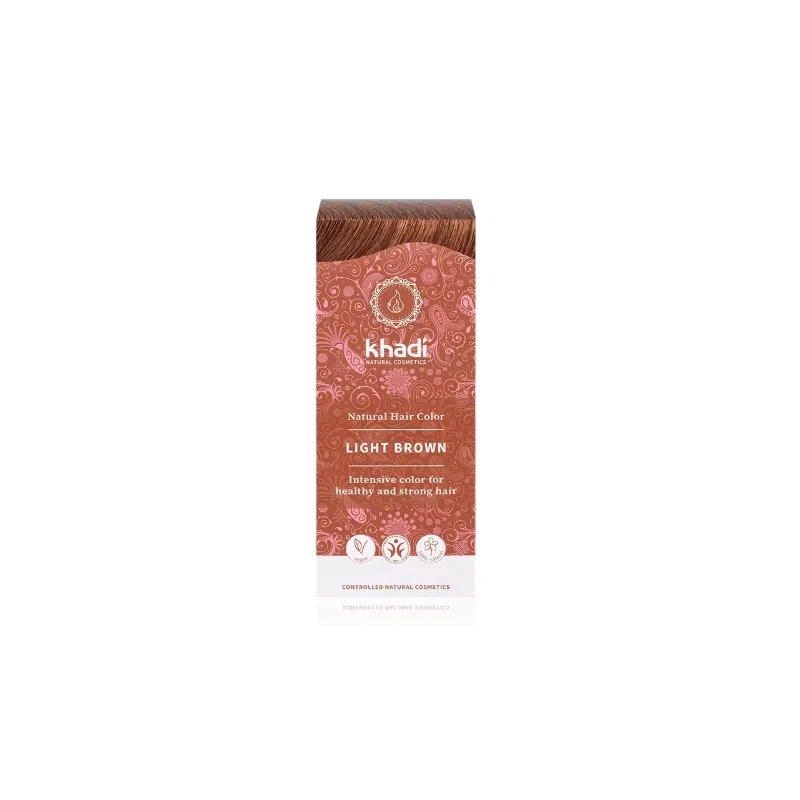 Henna Saten Deschis - Vopsea de par naturala 100g - Khadi