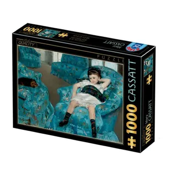 Puzzle adulti D-Toys Mary Cassatt - Little Girl in a Blue Armchair, 1000 piese