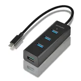 Hub USB Axagon HUE-S2C, USB Type-C, 4 x USB 3.0, 0.3 m (Negru)