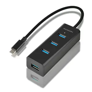 Hub USB Axagon HUE-S2C, USB Type-C, 4 x USB 3.0, 0.3 m (Negru)