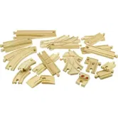 Set constructie BigJigs Set sine pentru circuit feroviar BJT052, 25 piese