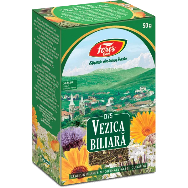 Ceai Vezica Biliara, D75, 50 g, Fares