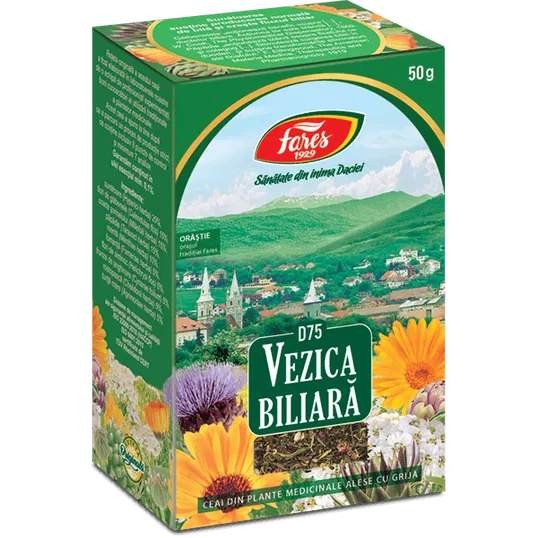 Ceai Vezica Biliara, D75, 50 g, Fares
