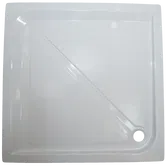 Cadita de dus Fibrex, acril sanitar, patrata, 90 x 90 x 13 cm
