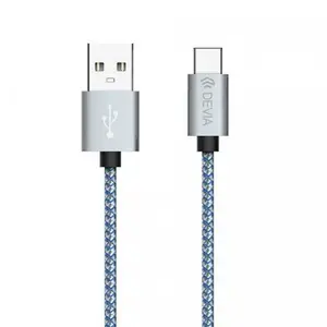 Cablu de date Devia Tube DVCTBLTYC, Type-C, 1 m (Gri)