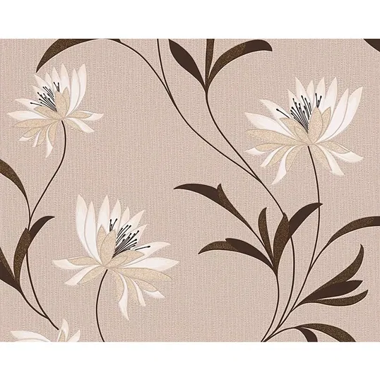 Tapet Atlanta 957201, crem, maro, model floral, 10 x 0.52 m