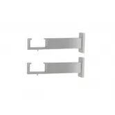Consola perete, aluminiu, nichel satinat, 20,6 x 3,8 cm