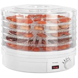 Deshidrator de fructe DomoClip DOM202, 250 W, 5 tavi (Alb)