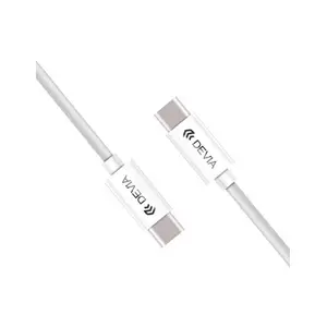 Cablu de date Devia Istyle DVCABISTMAC12W, Type-C - Type-C, 2 m (Alb)