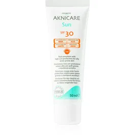 Synchroline Aknicare Sun lotiune de bronzat pentru acnee si piele seboreica SPF 30 50 ml
