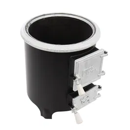 Soba pentru cazan baie Mol Metal, otel, suport si gratar fonta, 420 mm