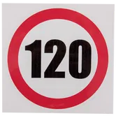 Semn Limitare viteza 120, PVC, 12 x 12 cm