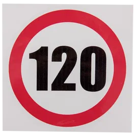 Semn Limitare viteza 120, PVC, 12 x 12 cm