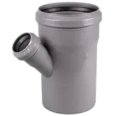 Ramificatie Valrom, PP, gri, 110 x 40 mm, 45 grade