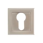 Rozeta pentru cilindru, SN Venus, patrata, aliaj aluminiu, negru nichel, 5 x 5 cm