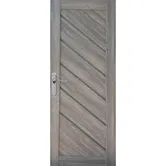 Usa interior celulara cu geam Pamate U77, reversibila, MDF, gri, toc fix, 200 x 80 x 3.5 cm