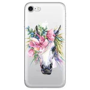 Protectie Spate Lemontti Art Watercolor Unicorn LEMHSP7TWU pentru iPhone 8 / 7 (Multicolor)