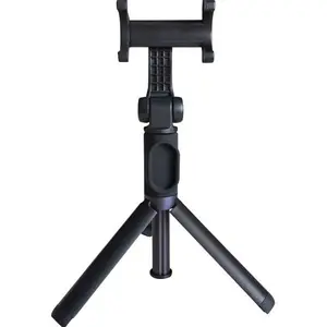 Selfie Stick Trepied Xiaomi Mi, cu suport de telefon, conectare bluetooth, declansator pe maner/portabil (Negru)