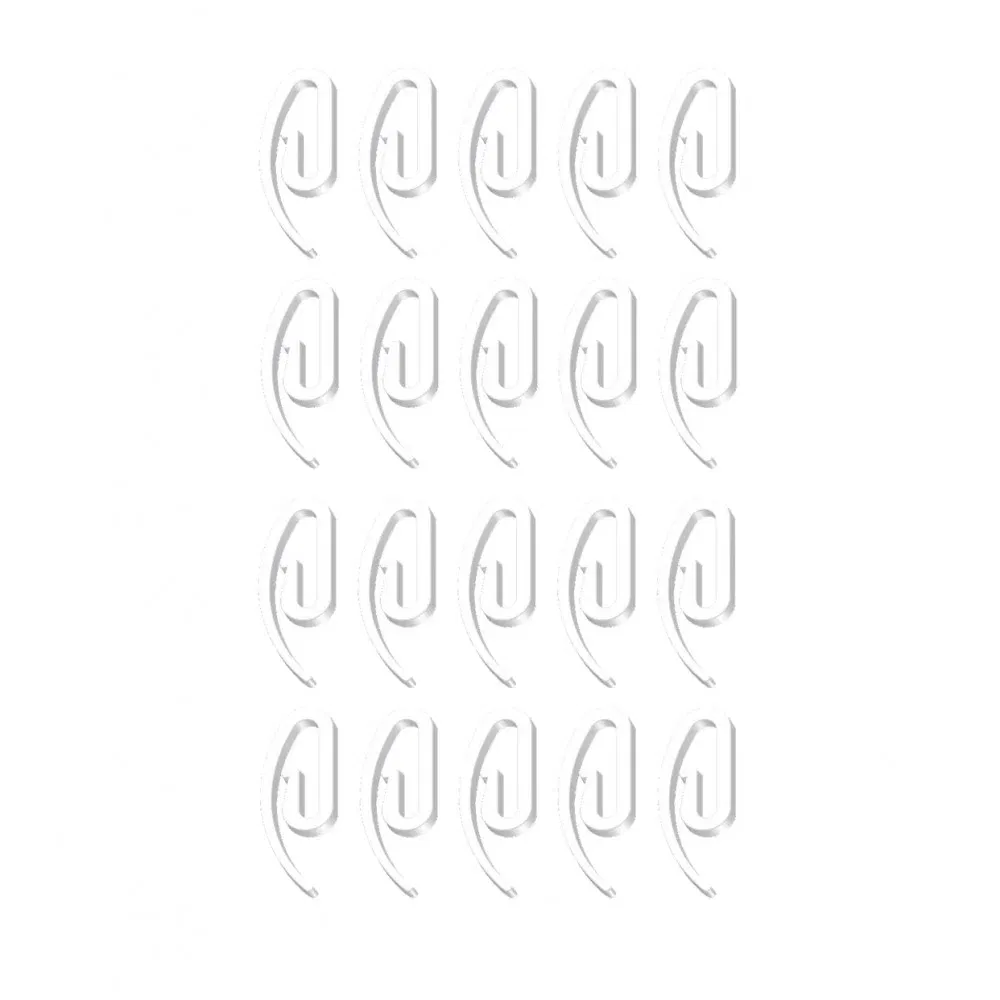 Set carlige simple perdea, 3 mm, 20 buc/set