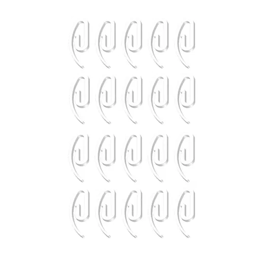 Set carlige simple perdea, 3 mm, 20 buc/set
