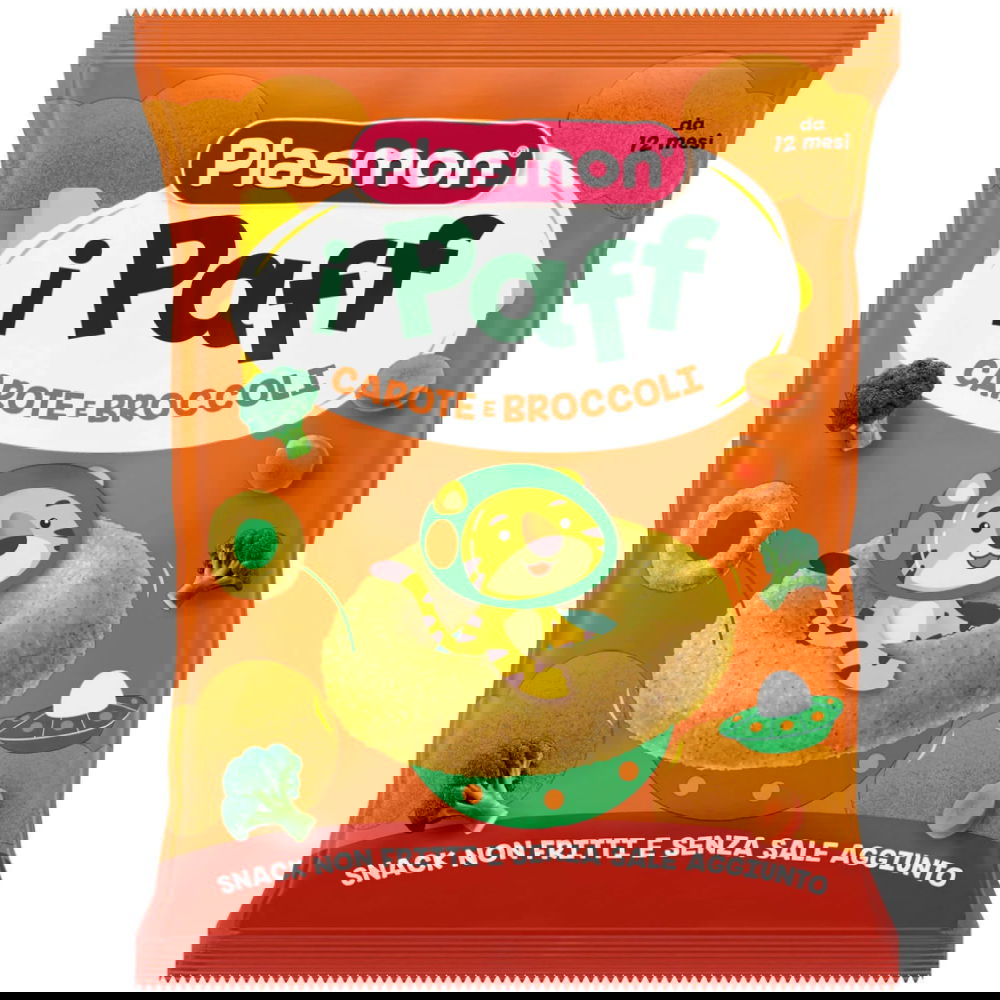 Pufuleti cu morcovi si broccoli +12 luni , 15g, Plasmon