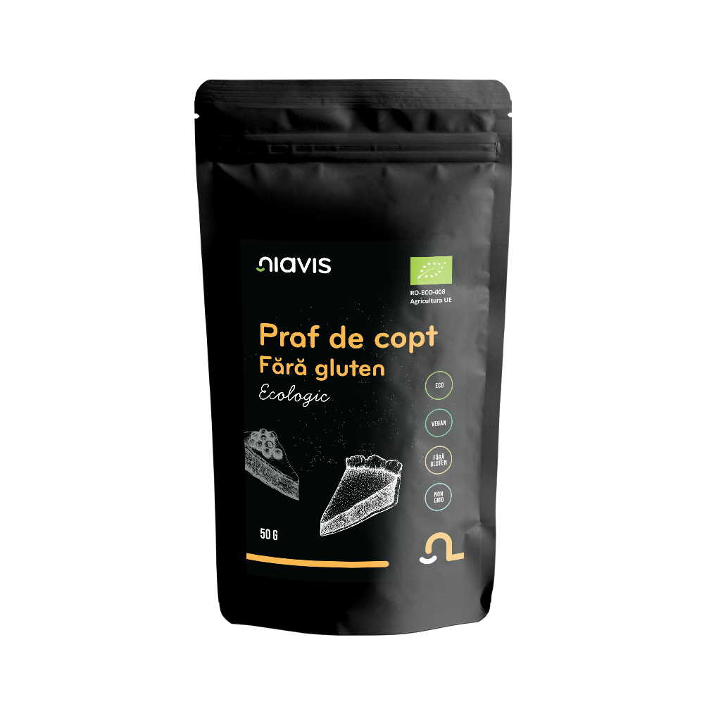 Praf de copt ecologic fara gluten, 50g, Niavis