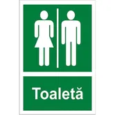 Semn de informare toaleta A6, 15 x 10.5 cm