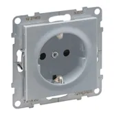 Priza simpla 2P+T Legrand New Suno L721320, 250 V, aluminiu